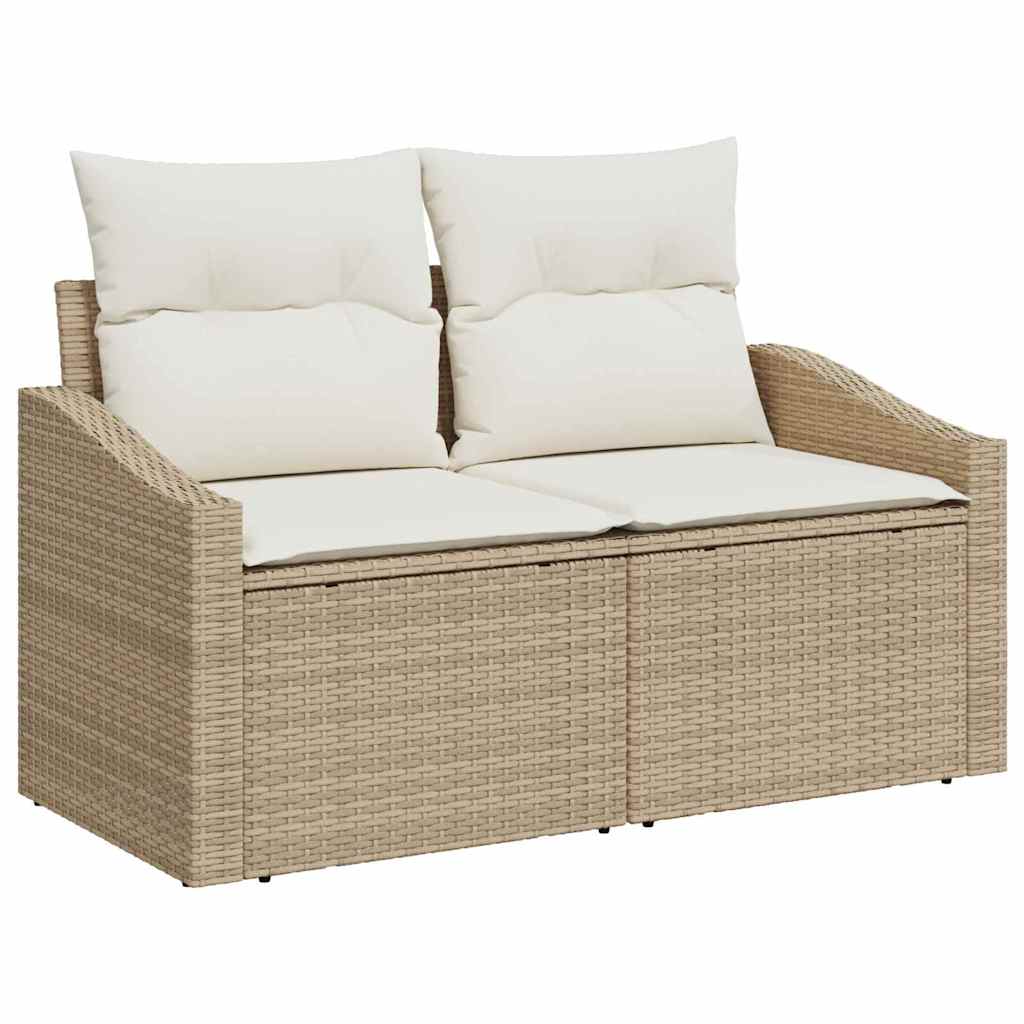 Sofa Sæt 5 stk. Beige og creme polyrattan