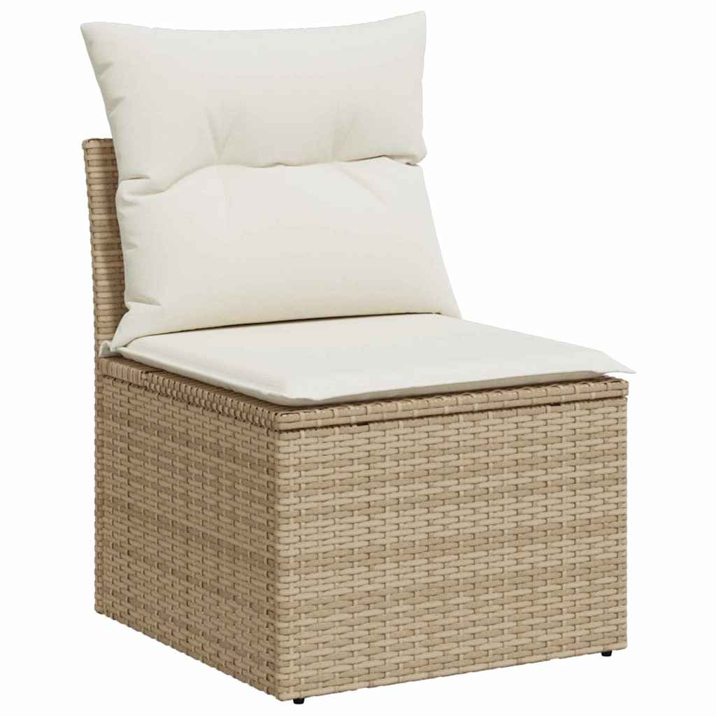 Sofa Sæt 5 stk. Beige og creme polyrattan
