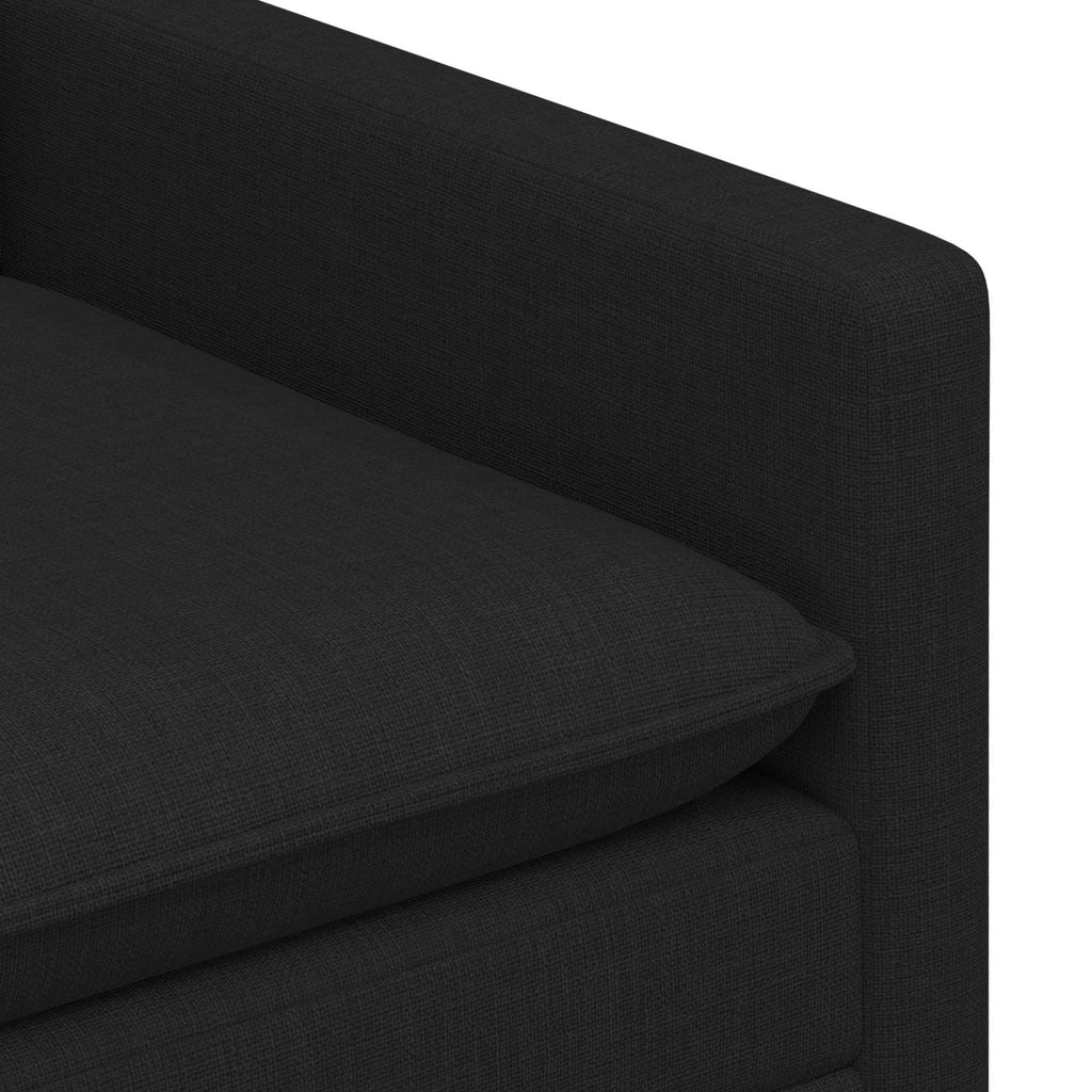 Sofa Sort 196 x 81 x 87,5 cm Stof