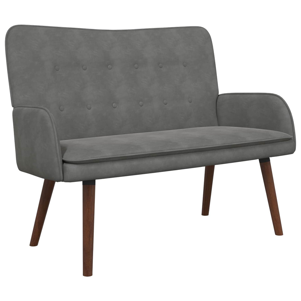 2-personers sofa Mørkegrå 115 x 61 x 87 cm Fløjl