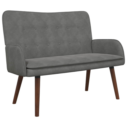 2-personers sofa Mørkegrå 115 x 61 x 87 cm Fløjl