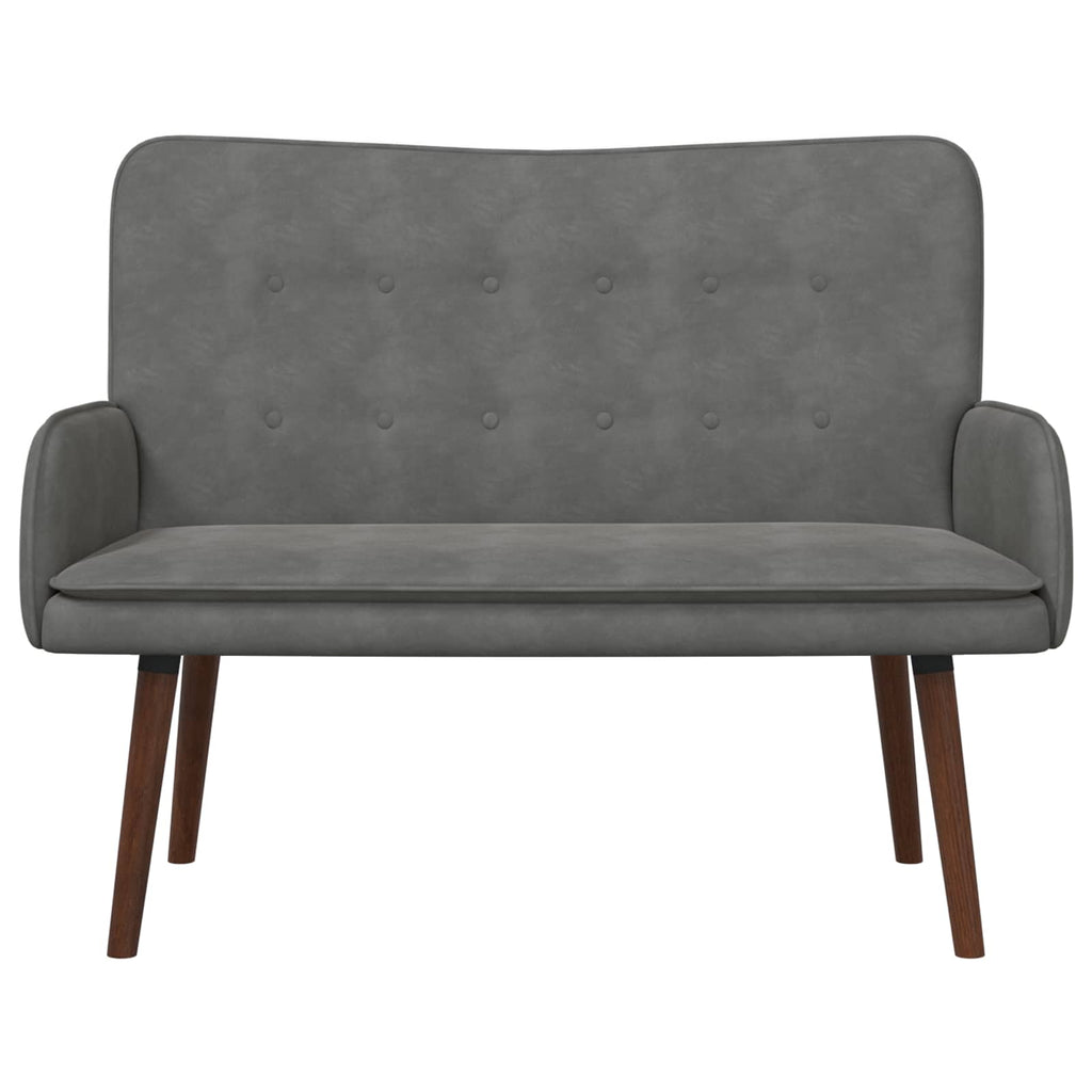 2-personers sofa Mørkegrå 115 x 61 x 87 cm Fløjl