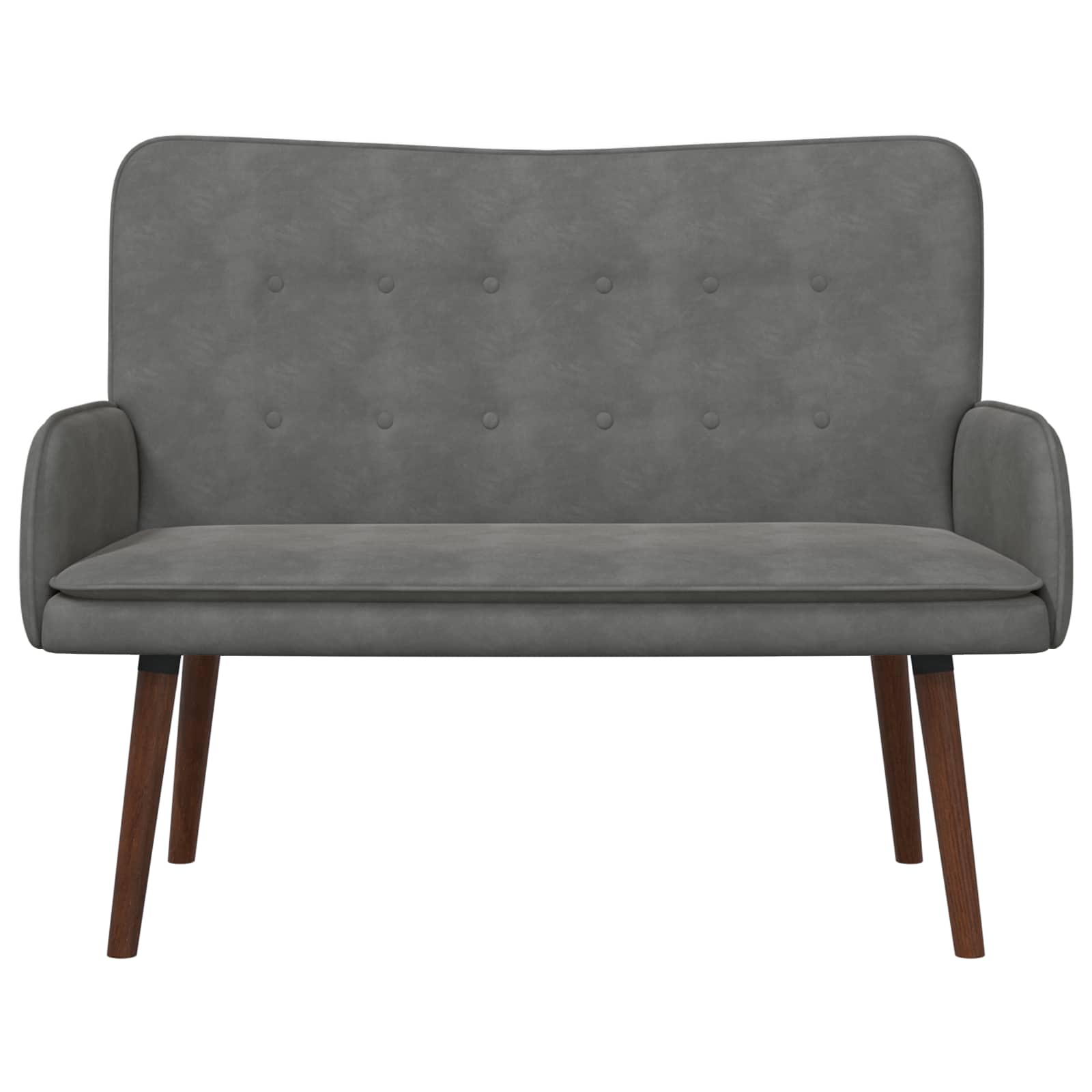 2-personers sofa Mørkegrå 115 x 61 x 87 cm Fløjl