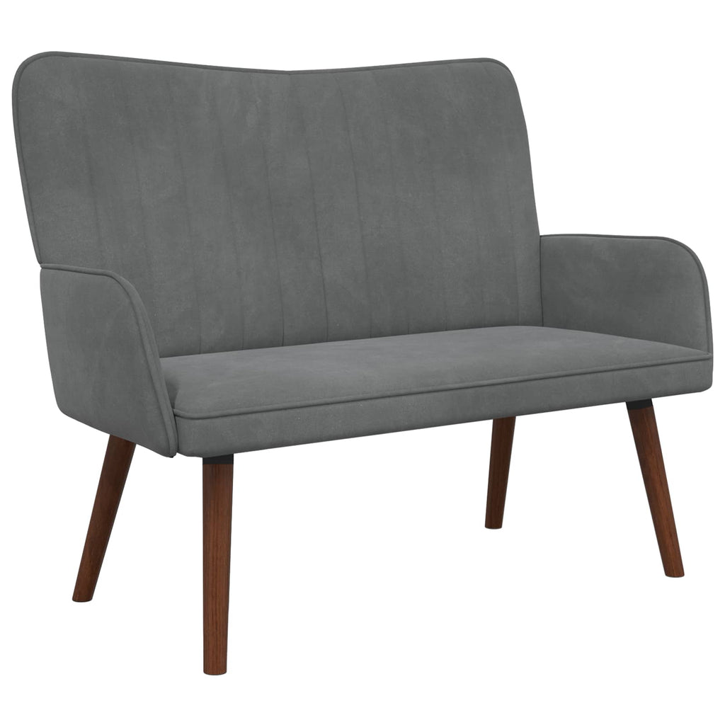 2-personers sofa Mørkegrå 115 x 61 x 87 cm Fløjl