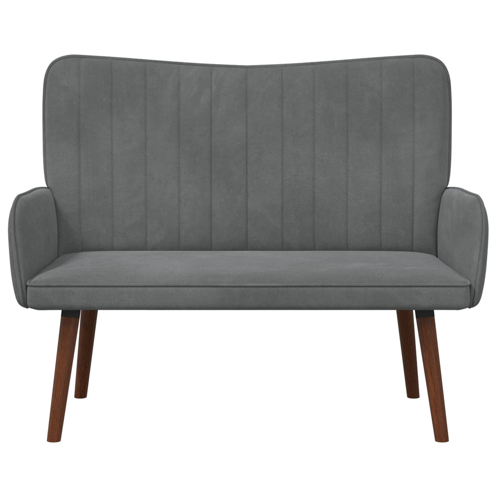 2-personers sofa Mørkegrå 115 x 61 x 87 cm Fløjl