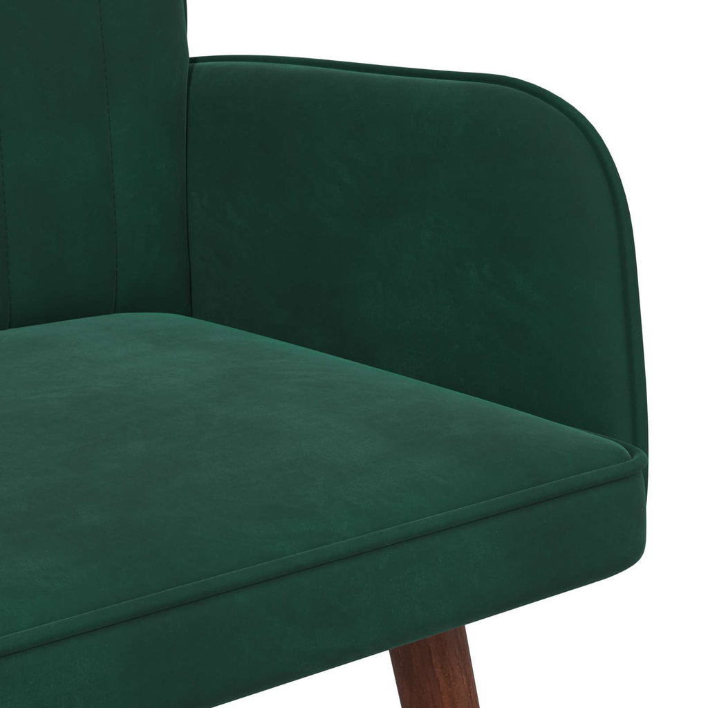 2-personers sofa Mørkegrøn 115 x 61 x 87 cm Fløjl