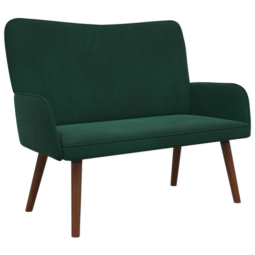 2-personers sofa Mørkegrøn 115 x 61 x 87 cm Fløjl