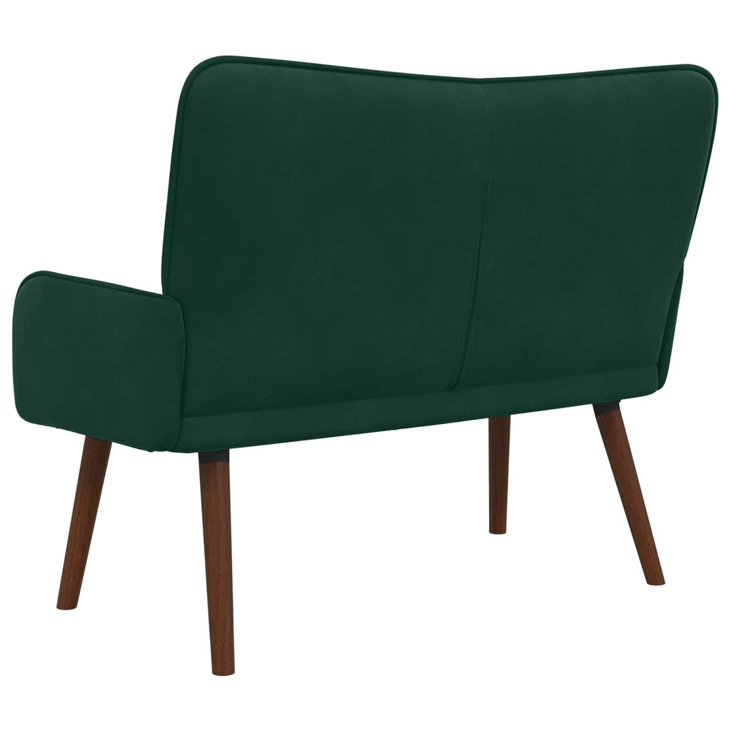 2-personers sofa Mørkegrøn 115 x 61 x 87 cm Fløjl