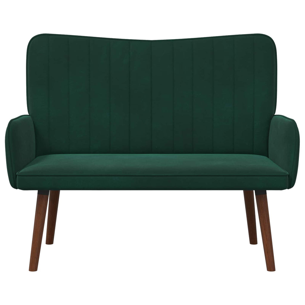 2-personers sofa Mørkegrøn 115 x 61 x 87 cm Fløjl