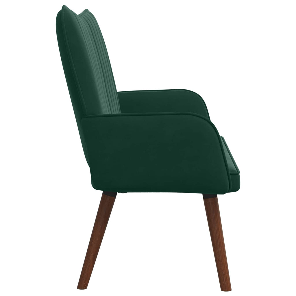 2-personers sofa Mørkegrøn 115 x 61 x 87 cm Fløjl