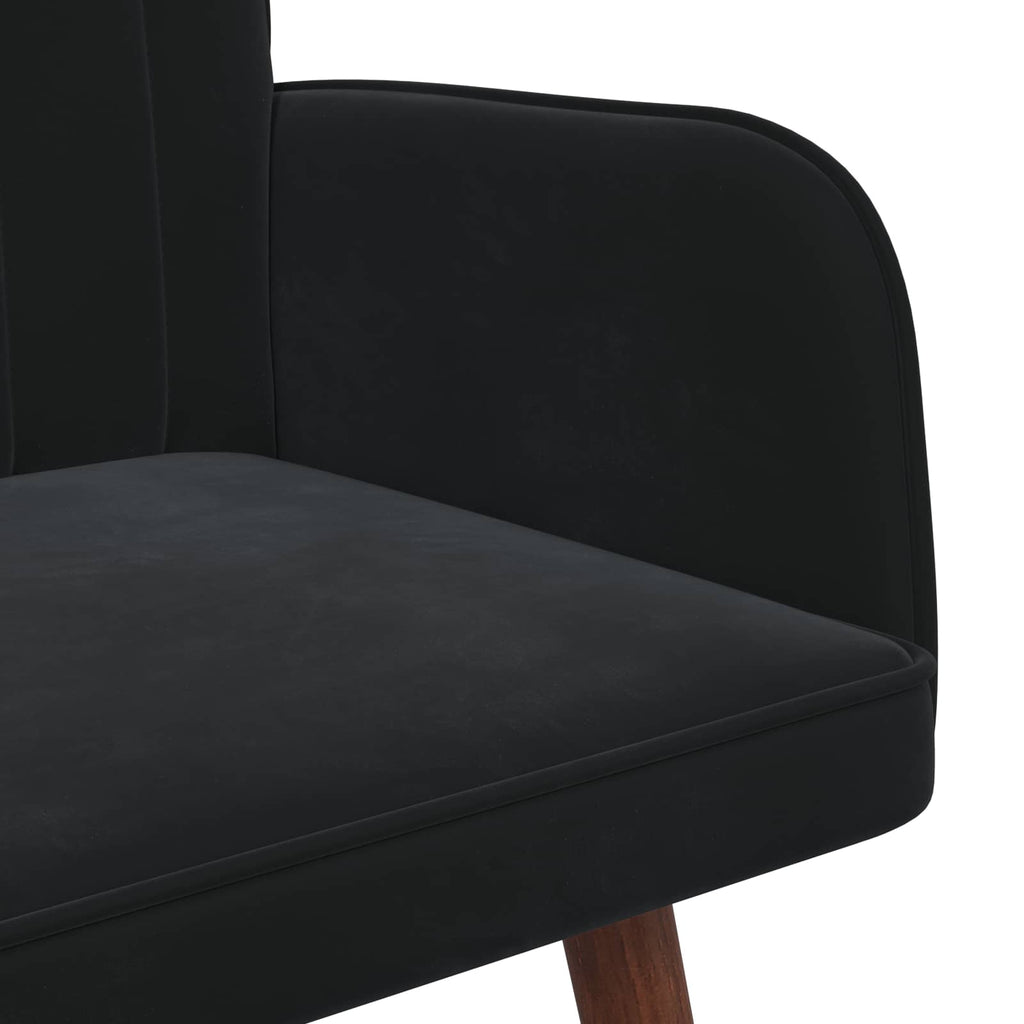 2-personers sofa Sort 115 x 61 x 87 cm Fløjl