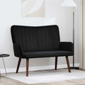 2-personers sofa Sort 115 x 61 x 87 cm Fløjl