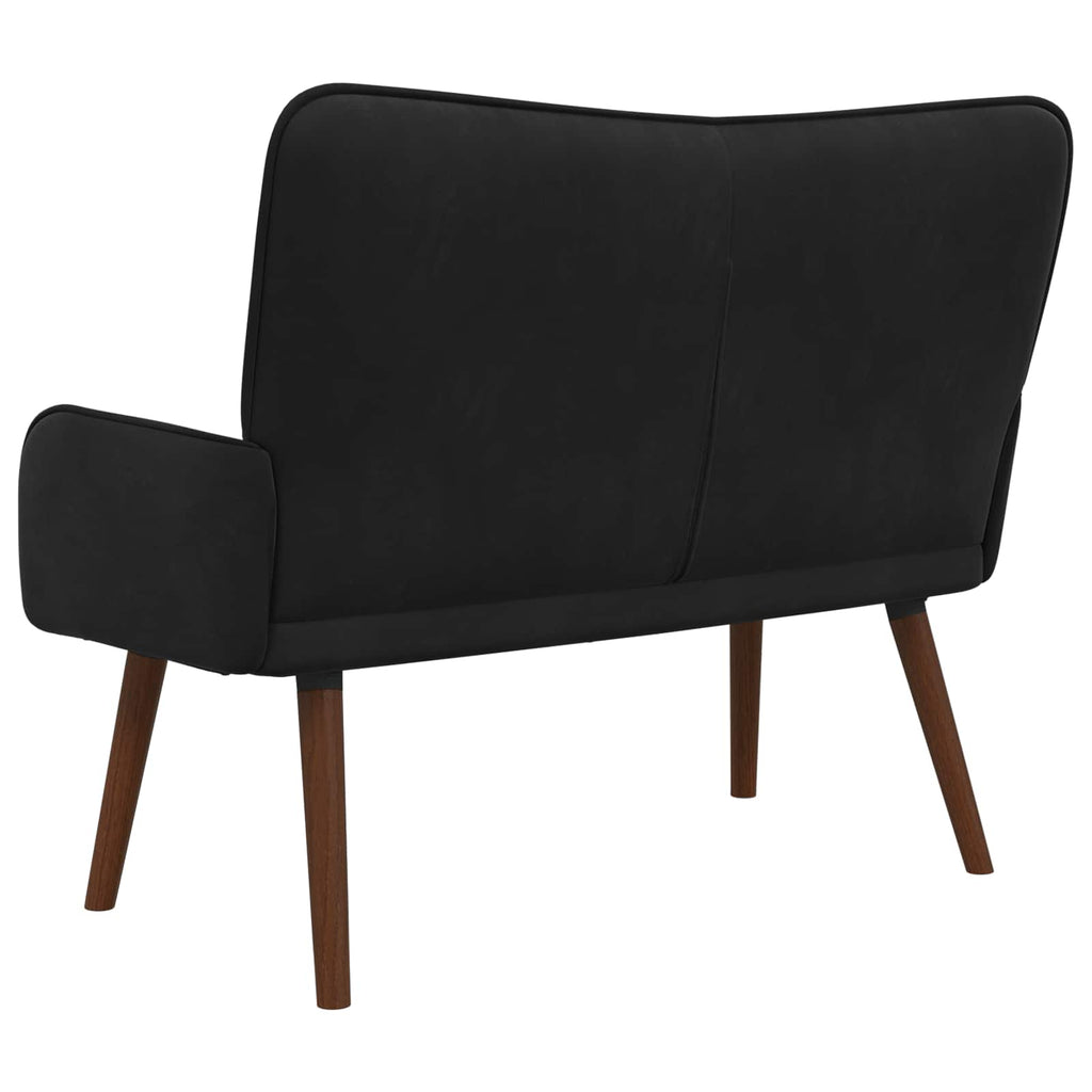 2-personers sofa Sort 115 x 61 x 87 cm Fløjl