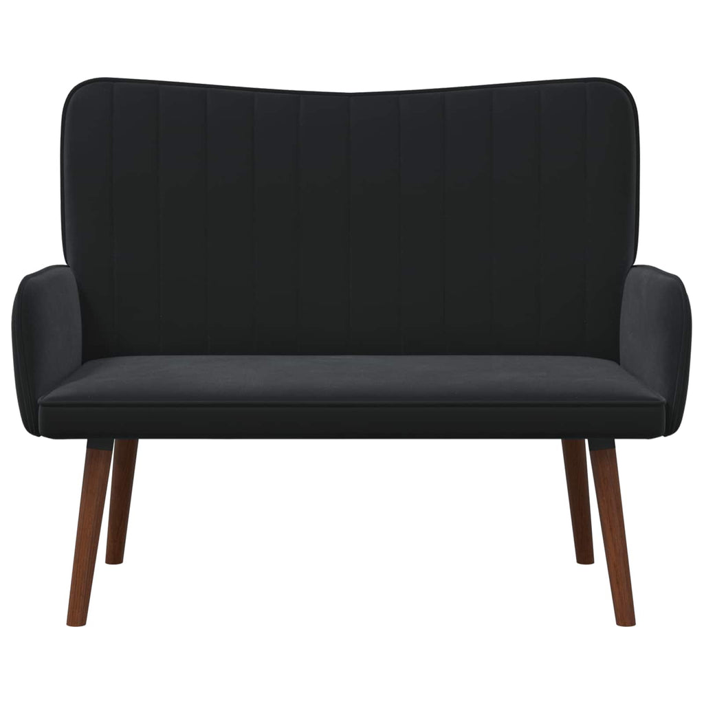 2-personers sofa Sort 115 x 61 x 87 cm Fløjl